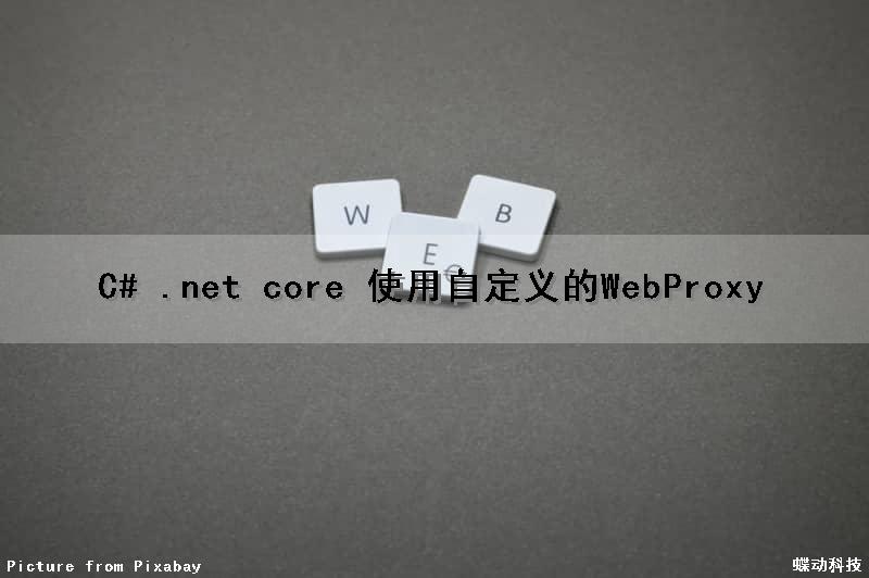 C# .net core 使用自定义的WebProxy