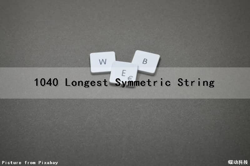 1040 Longest Symmetric String