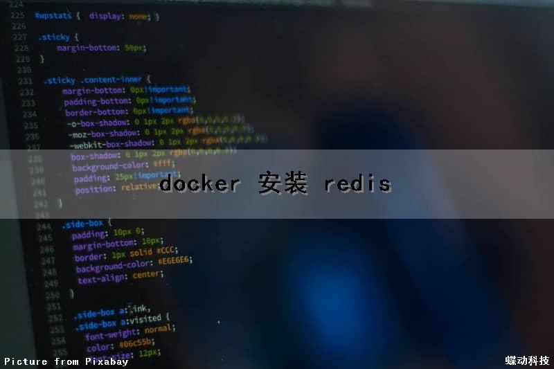 docker 安装 redis（docker安装redis设置密码）