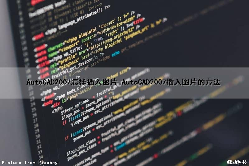 AutoCAD2007怎样插入图片-AutoCAD2007插入图片的方法