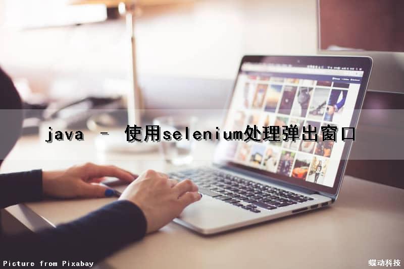java – 使用selenium处理弹出窗口