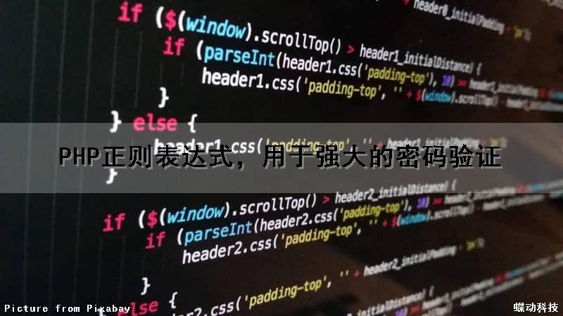 PHP正则表达式，用于强大的密码验证
