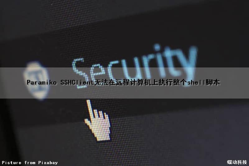 Paramiko SSHClient无法在远程计算机上执行整个shell脚本