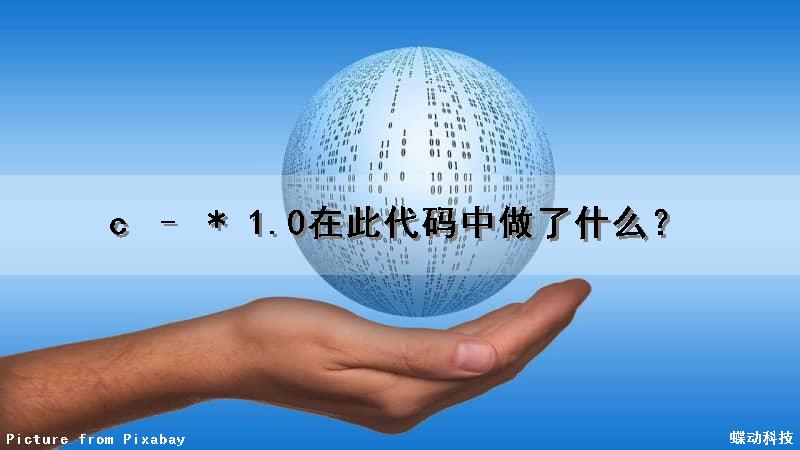 c – * 1.0在此代码中做了什么？