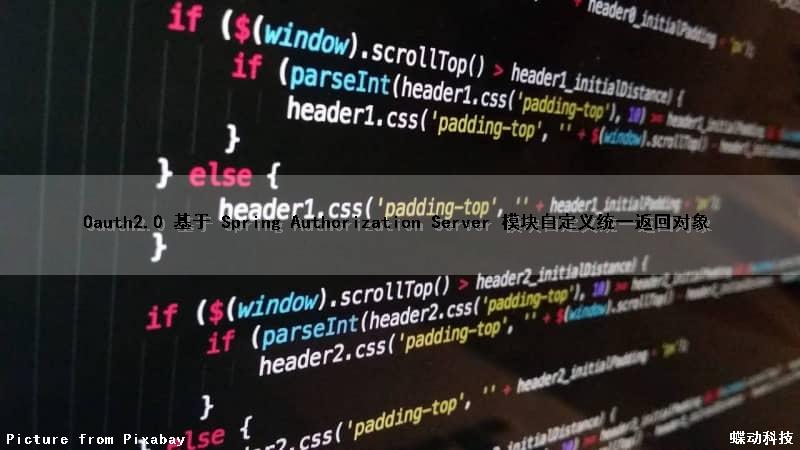 Oauth2.0 基于 Spring Authorization Server 模块自定义统一返回对象