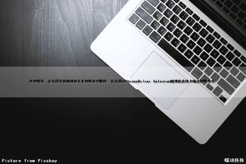 未知错误：会话因页面崩溃而从未知错误中删除：无法通过ChromeDriver Selenium崩溃的选项卡确定加载状态