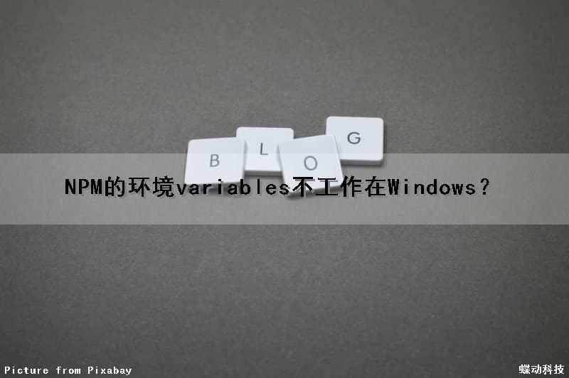 NPM的环境variables不工作在Windows？