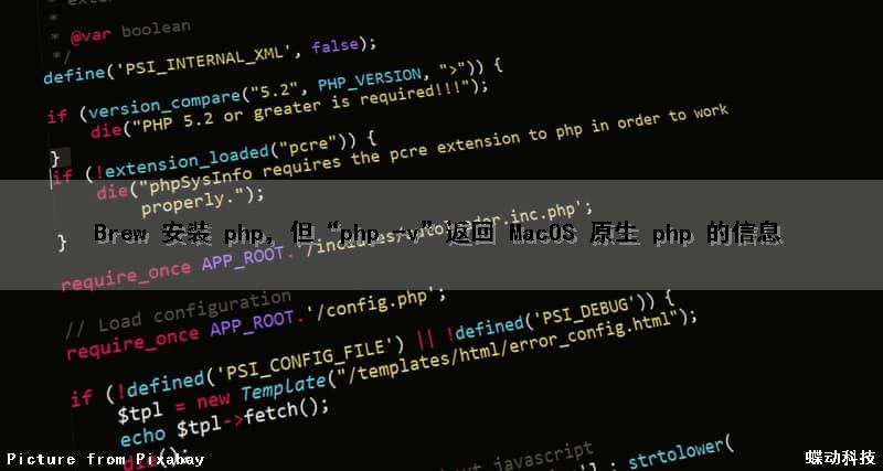 Brew 安装 php，但“php -v”返回 MacOS 原生 php 的信息