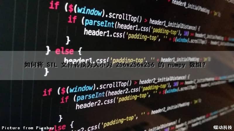 如何将 STL 文件转换为大小为 256x256x256 的 numpy 数组？（stl文件转换需要遵循的规则有）