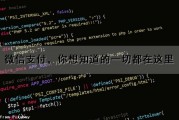 微信支付，你想知道的一切都在这里（微信支付,你想知道的一切都在这里吗）
